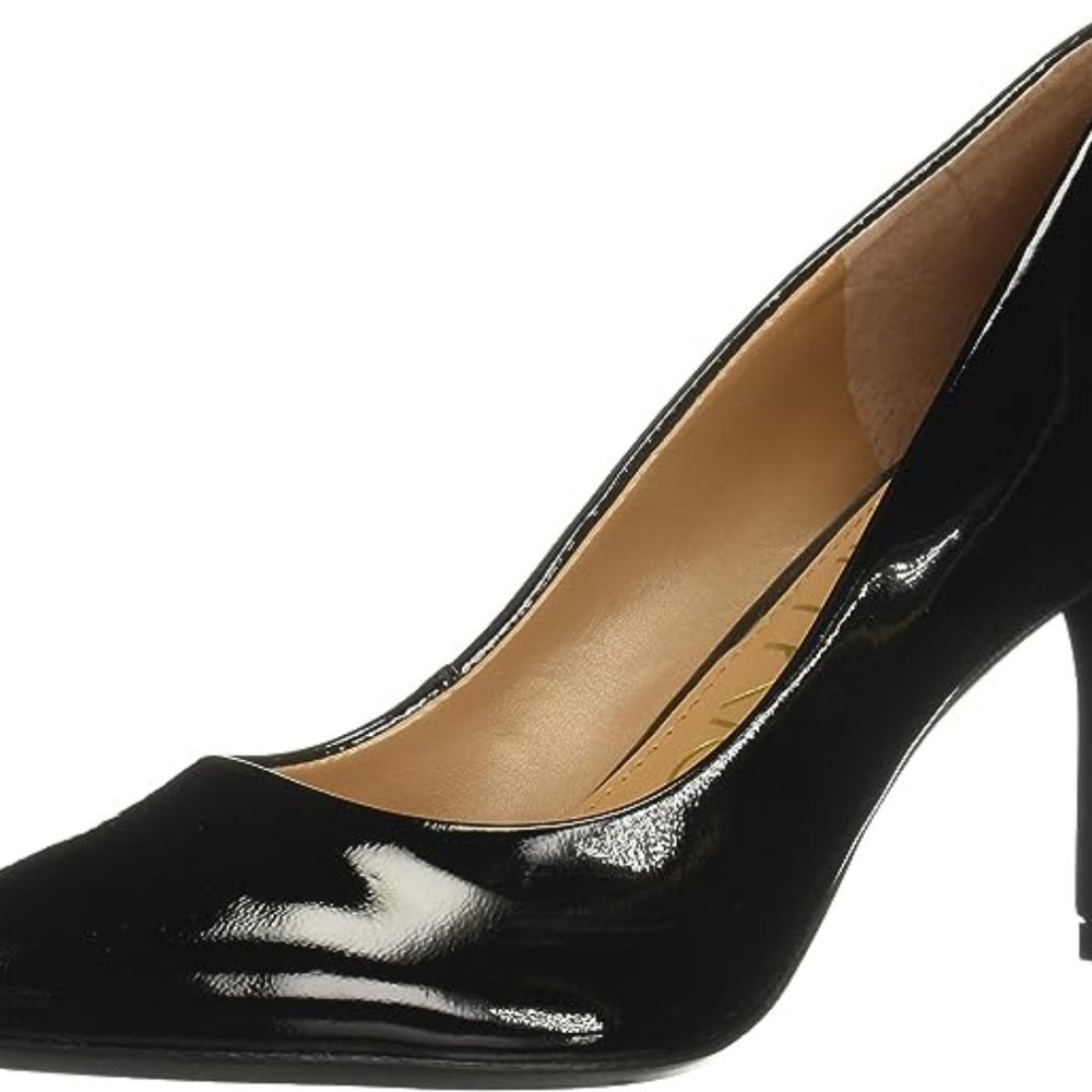 Calvin Klein Women's Gayle Pump, Black Leather - 10 C/D US